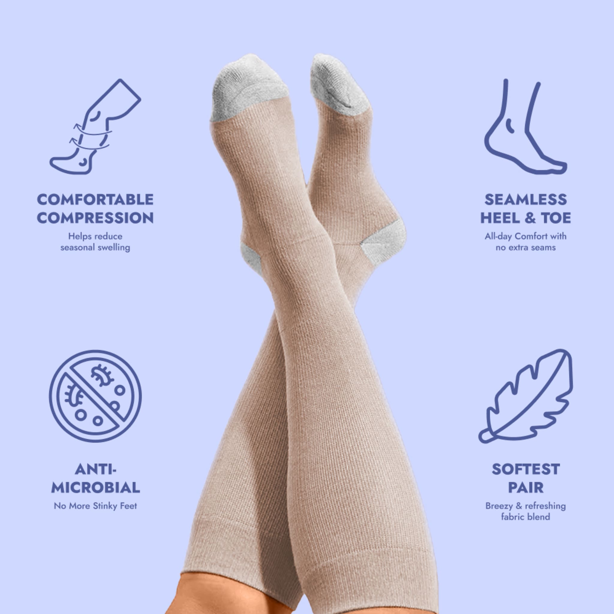 Compression Socks - Pastel 3-Pair Pack