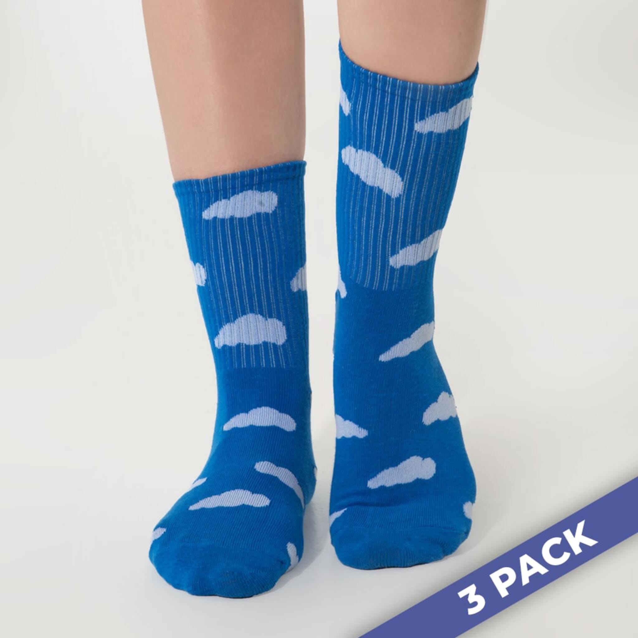 Cloud Slides - 3 Pairs of Socks 