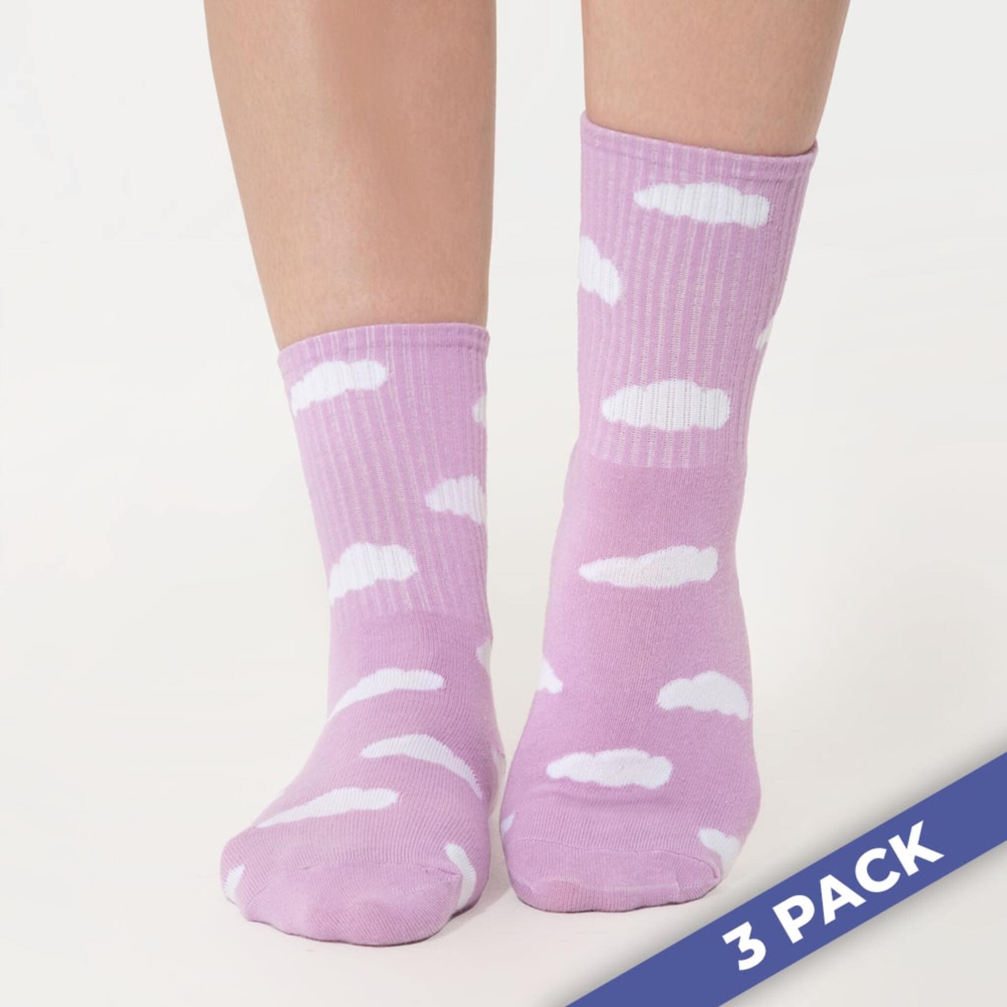 Cloud Slides - 3 Pairs of Socks 